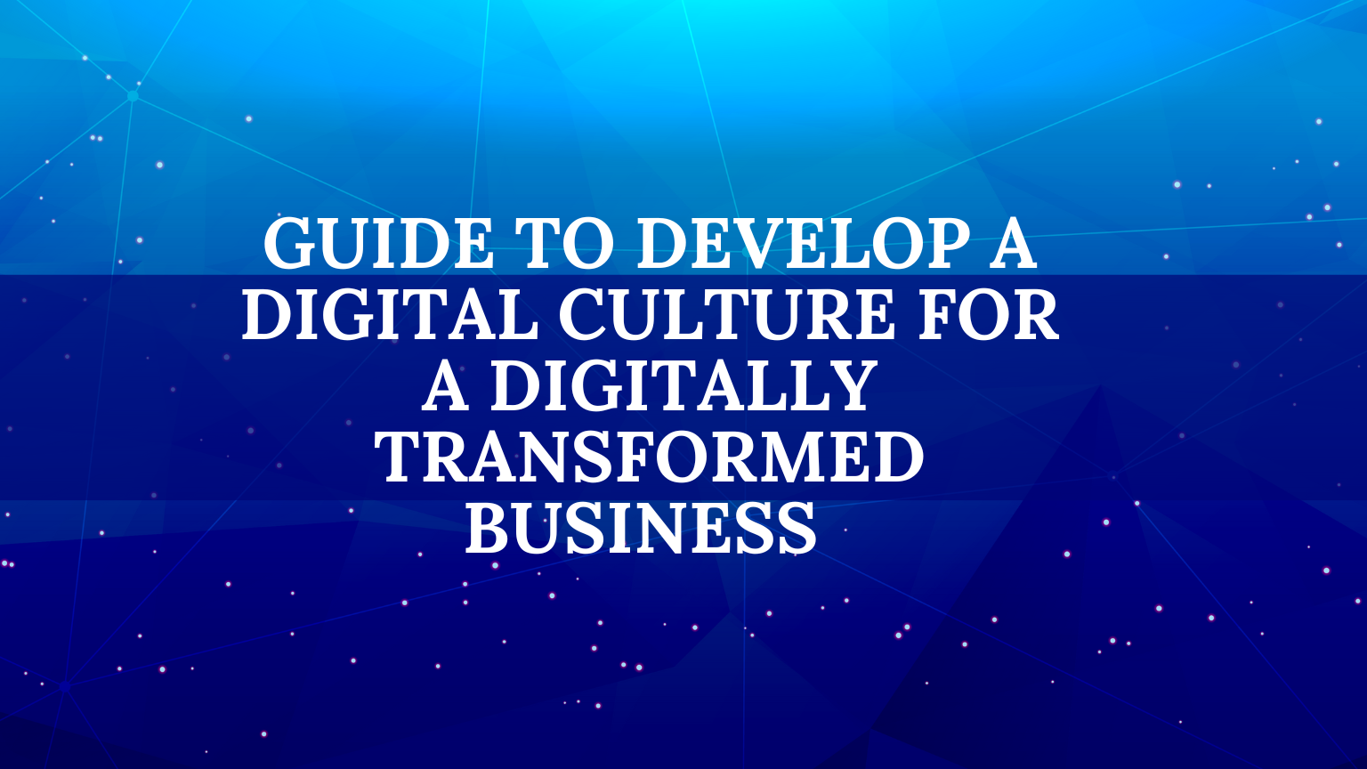 Guide to Develop a Digital Culture for a Digitally Transformed Business